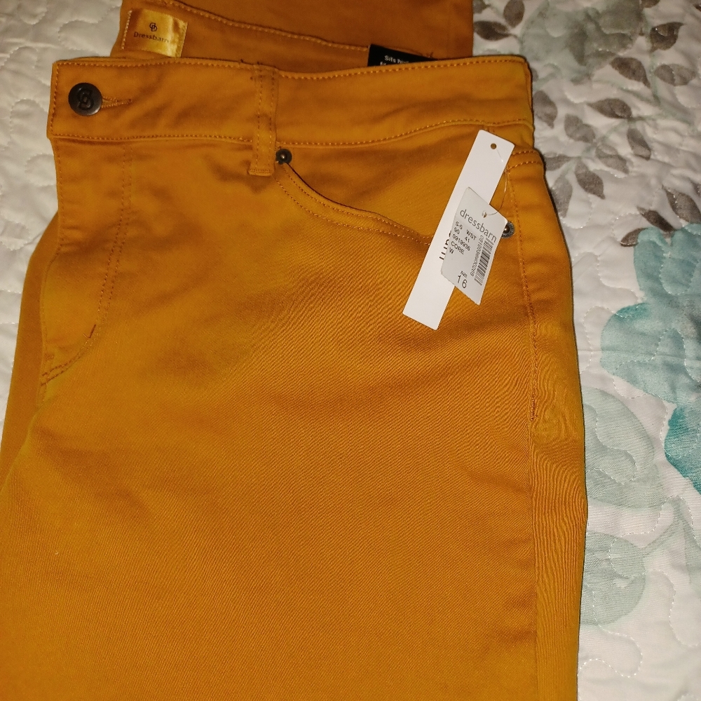 Mustard colored denim pants